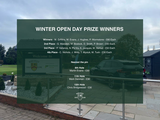 Winter Open Day Prize Winners